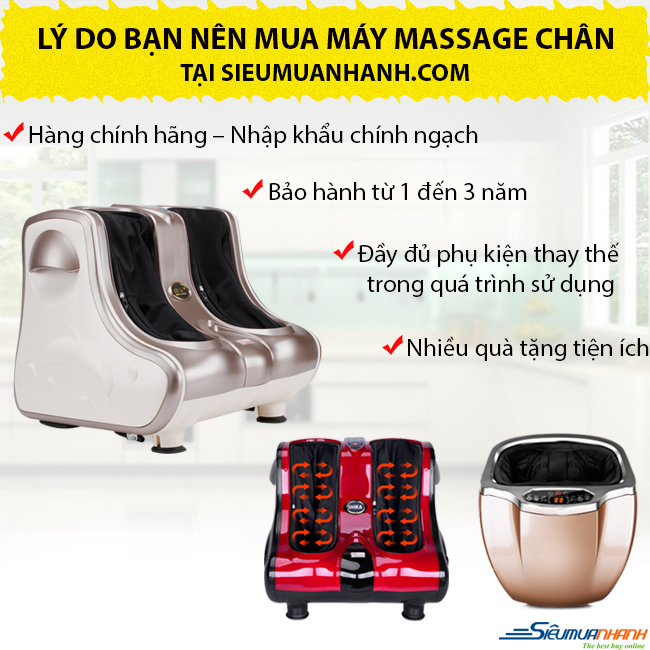 Máy massage chân khử mùi 4D Nhật Bản